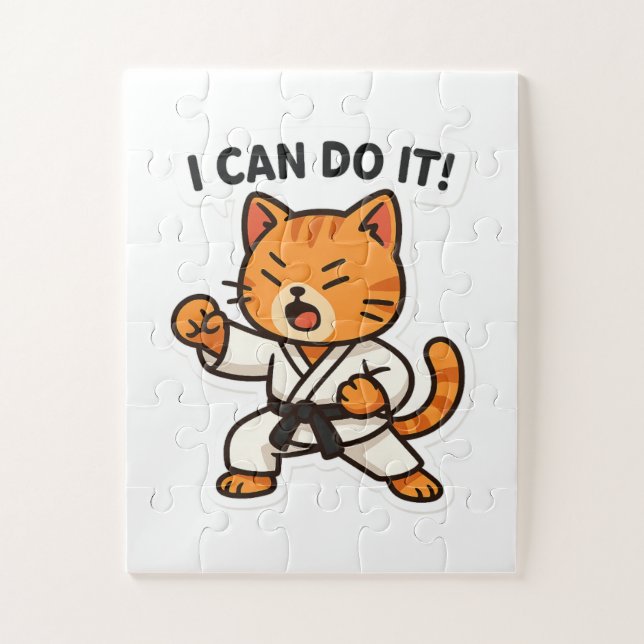Karate Cat Sticker Puzzle (Vertikal)