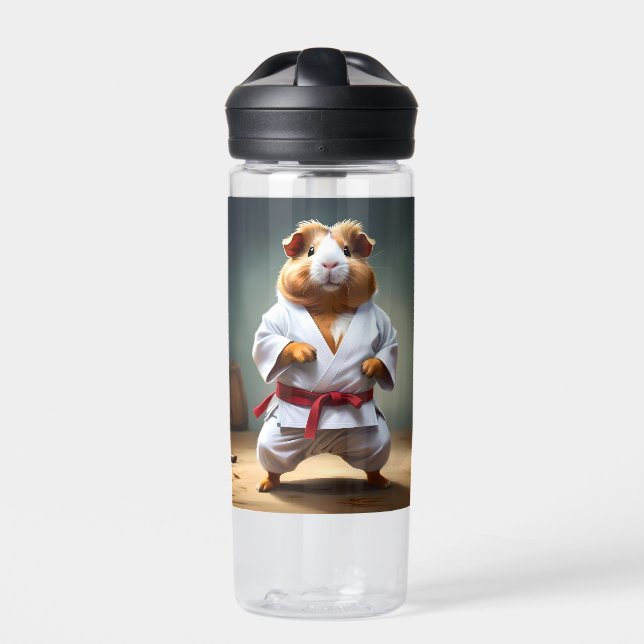 **"Karate Champion: The Fearless Guinea Pig"** Trinkflasche (Vorderseite)