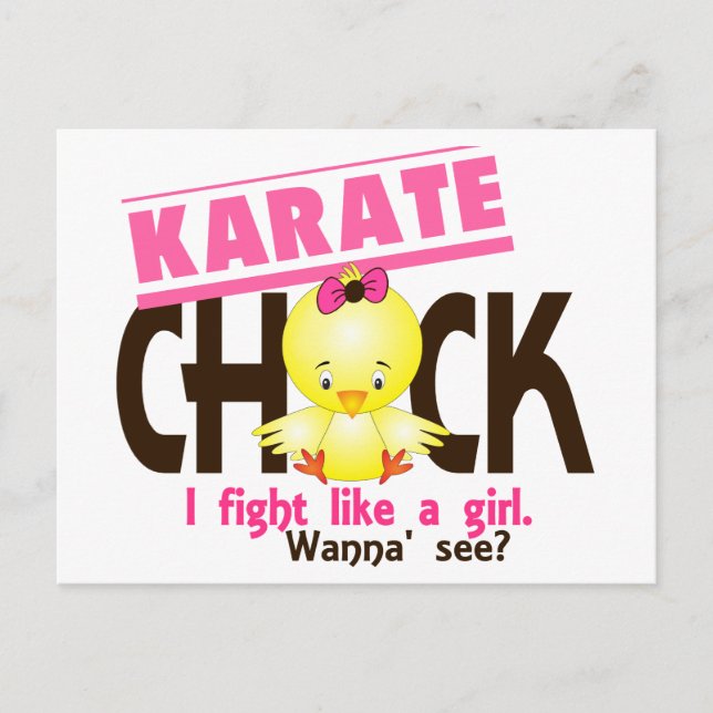 Karate Chick 1 Postkarte (Vorderseite)