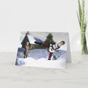 Karate Claus Feiertagskarte