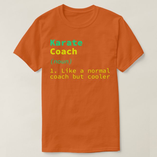 Karate Coach Definition Funny Sensei Humor Premium T-Shirt (Design vorne)