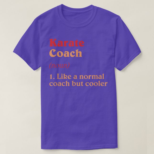 Karate Coach Definition Funny Sensei Humor  T-Shirt (Design vorne)