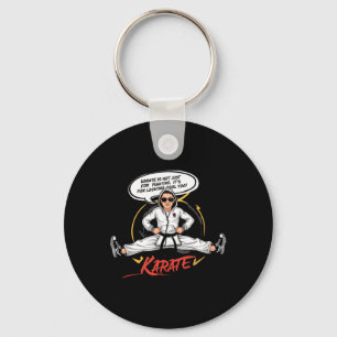 Karate Cool Lustige Kampfsportarten Cartoon-Kunst Schlüsselanhänger