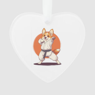 Karate Corgi � Kampfkunst Hund Ornament