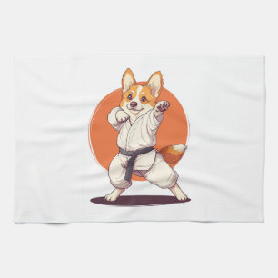 Karate Corgi � Kampfsport Hund Geschirrtuch
