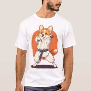 Karate Corgi � Kampfsport Hund T-Shirt