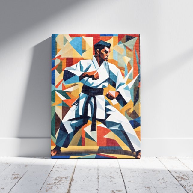 Karate Cubism Canvas Print Leinwanddruck (Von Creator hochgeladen)