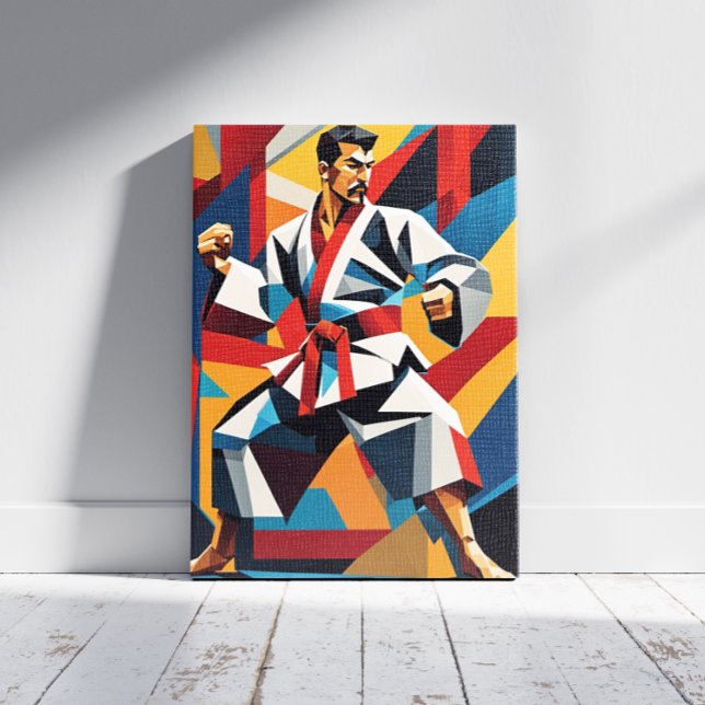 Karate Cubism Canvas Print Leinwanddruck (Von Creator hochgeladen)