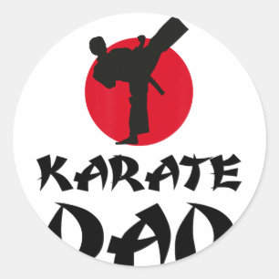 Karate Dad Kampfsport Runder Aufkleber