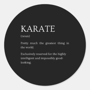 Karate-Definition - Lustige sarkastische Karate-Er Runder Aufkleber