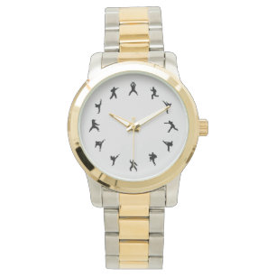 Karate der Kampfkünste (Schwarz, Grau) Armbanduhr