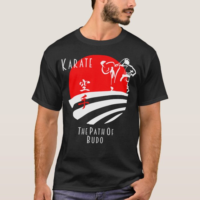 Karate Der Weg von Budo, Samurai Martial Arts T-Shirt (Vorderseite)