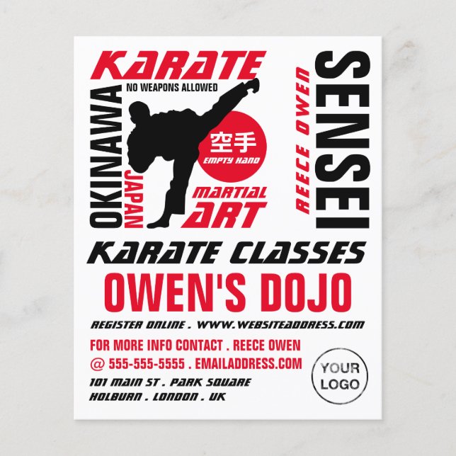 Karate Design, Karate Class Advertising Flyer (Vorne)
