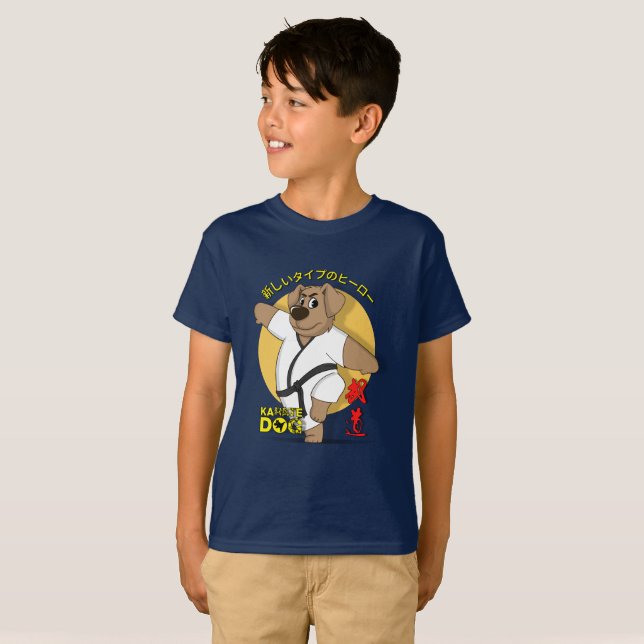Karate Dog | Kinder T-Shirt (Vorne ganz)