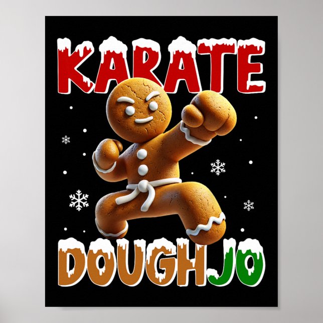 Karate Doughjo Lustige Kampfsportarten Punch Ginge Poster (Vorne)
