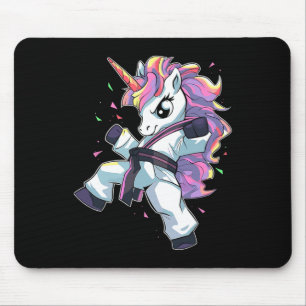 Karate-Einhorn-Mädchen-Militär-Kampfsport-Taekwond Mousepad