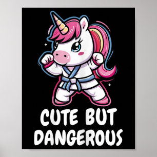 Karate Einhorn Süß Aber Gefährlich Lustig Martial Poster