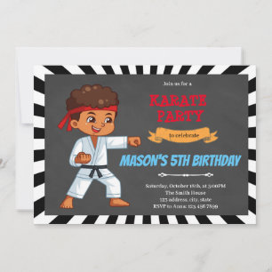Karate-Einladung für afrikanische Jungen Feiertagskarte