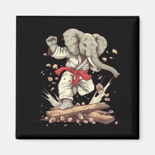 Karate-Elefanten-Motiv Taekwondo Kickboxen Magnet