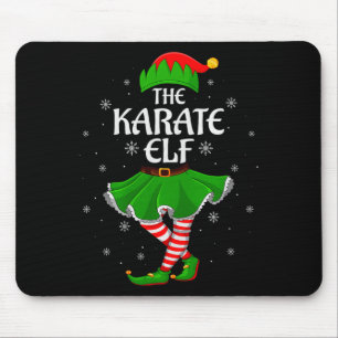 Karate-Elf-Weihnachten-Familie-Mädchen-Frauen-Elf- Mousepad