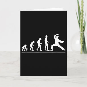 Karate-Evolution Karate-Hieb Männer Lustiger Karat Karte