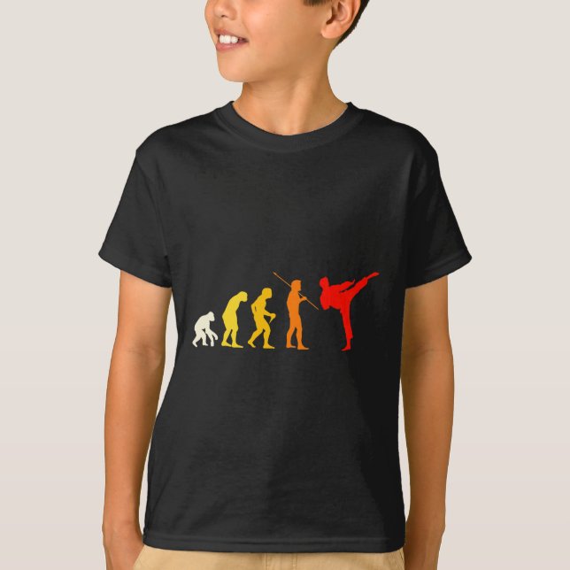 Karate-Evolution Kung Fu Shotokan Geschenk Martial T-Shirt (Vorderseite)