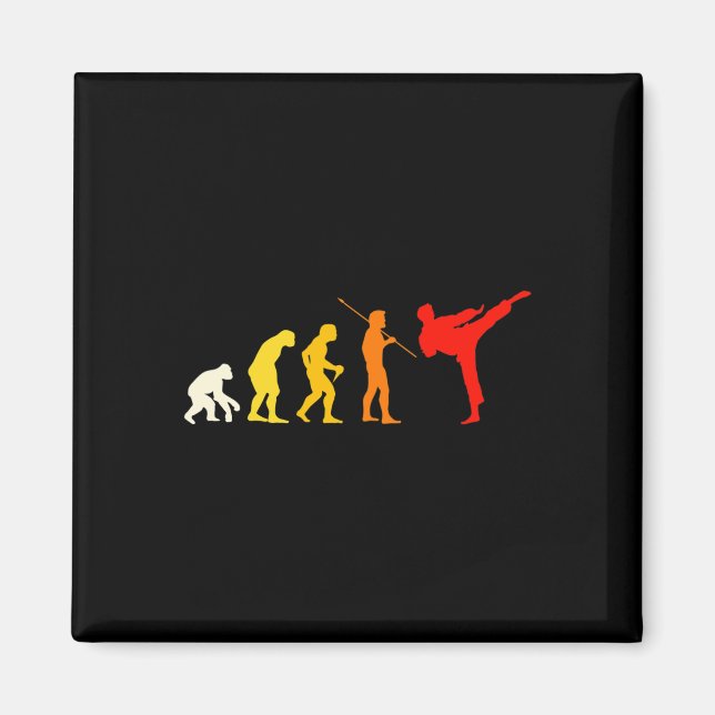 Karate Evolution Kung Fu Shotokan Gift Martial Art Magnet (Vorne)