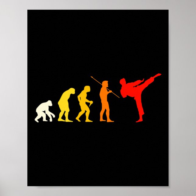Karate Evolution Kung Fu Shotokan Gift Martial Art Poster (Vorne)