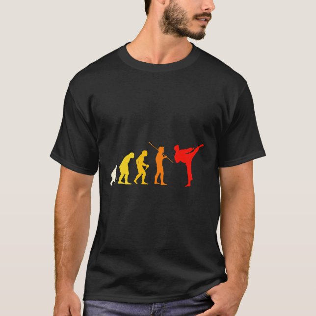 Karate Evolution Kung Fu Shotokan Gift Martial Art T-Shirt (Vorderseite)