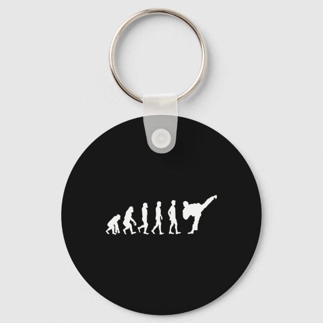 Karate-Evolution Perfektes Geschenk Judo Kampfspor Schlüsselanhänger (Vorderseite)