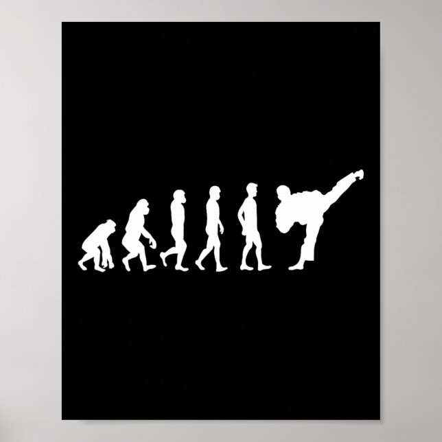 Karate Evolution Perfektes Geschenk Judo Martial A Poster (Vorne)