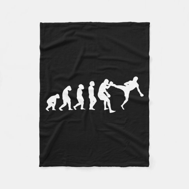 Karate Evolution Taekwondo Ju-Jutsu Kung-Fu Karate Fleecedecke (Vorderseite)