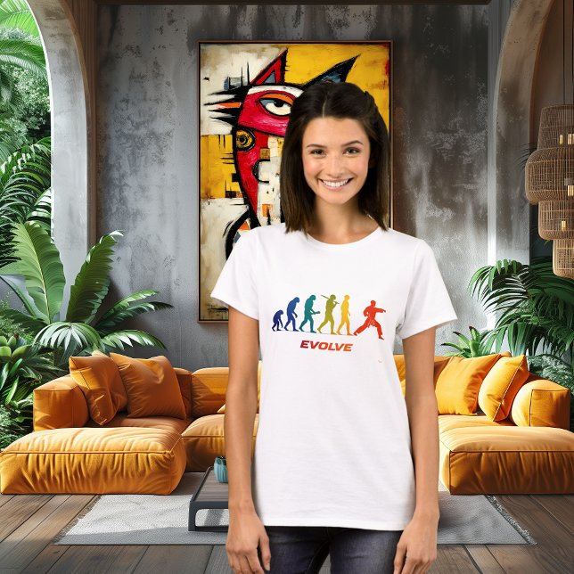 Karate-Evolutions-Silhouette Kampfsport-Design T-Shirt (Von Creator hochgeladen)