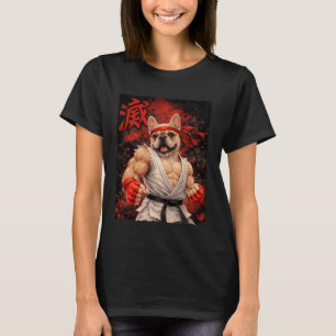 Karate Französische Bulldogge Hund Kämpfer Frenchi T-Shirt