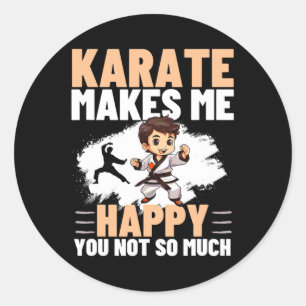 Karate freut mich, dass du nicht so viel lustigen  runder aufkleber