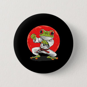 Karate Frosch Martial Arts Judo Kröte Kung Fu Fros Button
