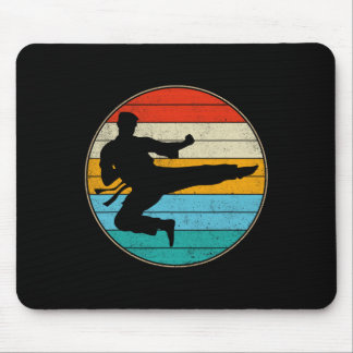 Karate - Funny Taekwondo Coach Retro Vintager Stil Mousepad