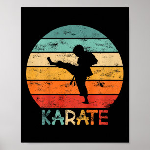 Karate für Kinder Kampfsport Grunge-Motiv Ein klei Poster
