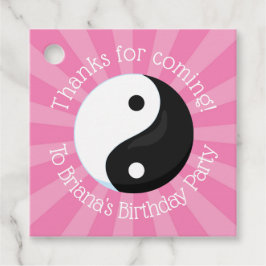 Karate Gastgeschenk Tags für ein Mädchen Geschenkanhänger