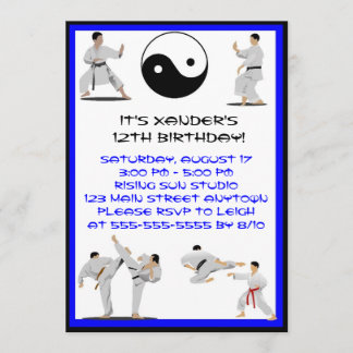 Karate-Geburtstags-Einladung Einladung