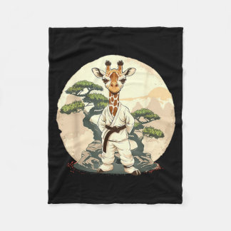 Karate-Giraffen-Motiv Taekwondo Jiu-Jitsu MMA Fleecedecke