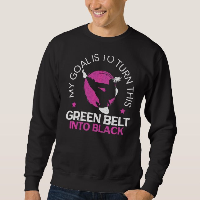 Karate Girl Black Belt Sweatshirt (Vorderseite)