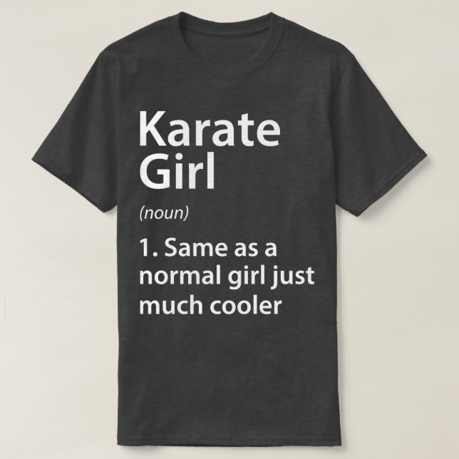 Karate Girl Definition T-Shirt (Design vorne)