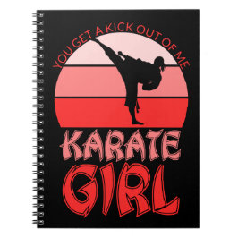 Karate Girl, du bekommst einen Kick aus mir Retro  Notizblock