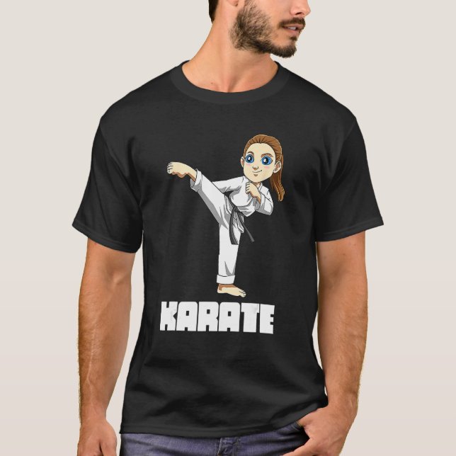 Karate Girl Karate Kid Cute Kyokushin Fighter T-Shirt (Vorderseite)