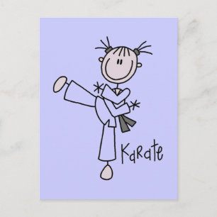 Karate Girl Tshirts und Geschenke Postkarte