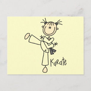 Karate Girl Tshirts und Geschenke Postkarte