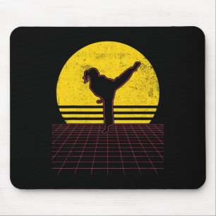 Karate Girl Vintage Mousepad