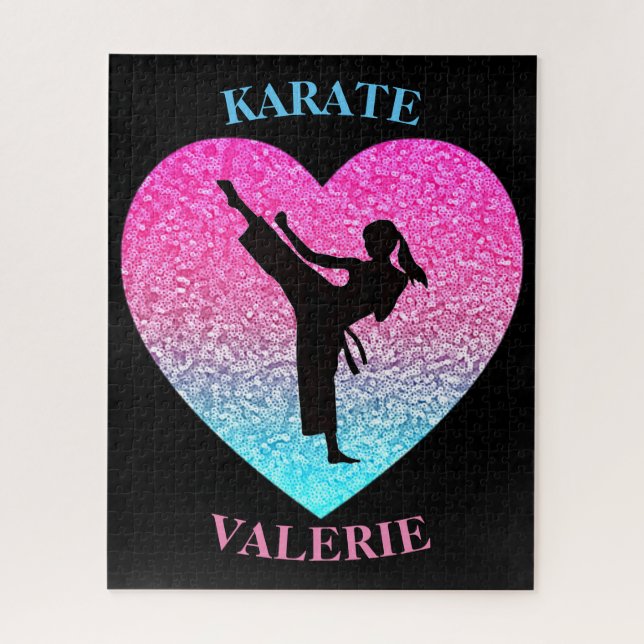 Karate Girls Heart Puzzle (Vertikal)