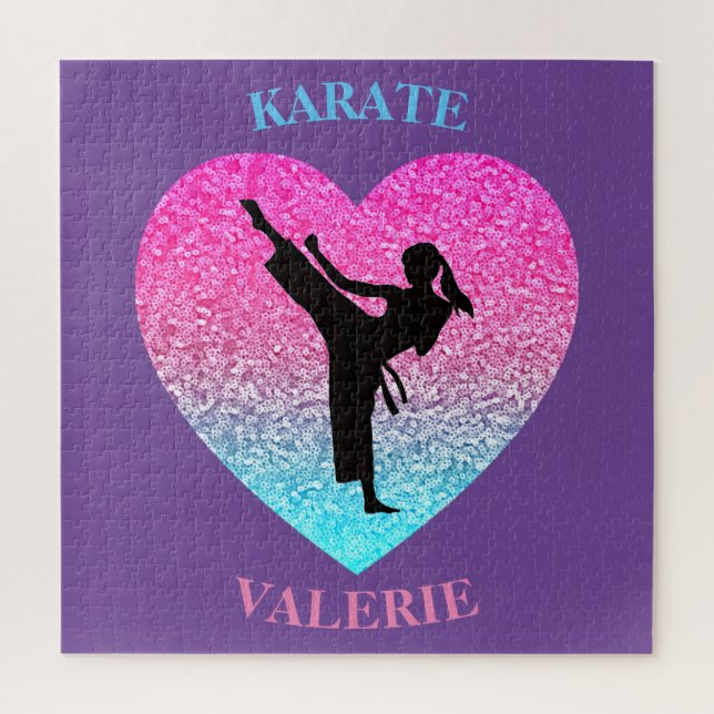 Karate Girls Heart Puzzle (Vertikal)